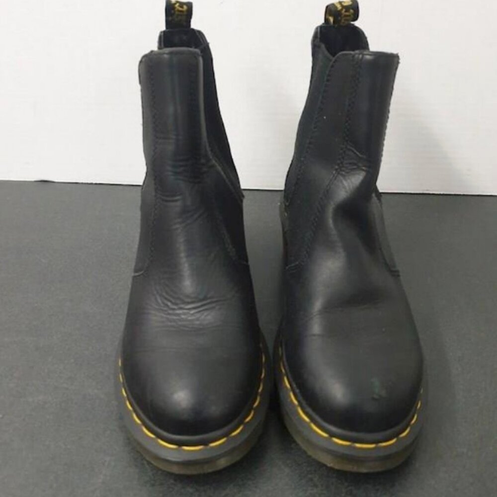 ‘CADENCE LEATHER HEELED CHELSEA Black Dr. Martens Boots Women's  SZ 8